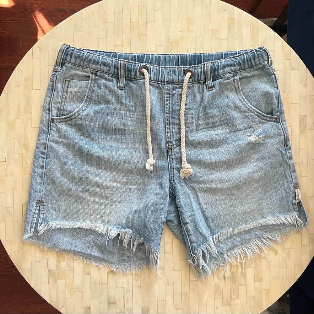 One Teaspoon Shabbie Light Blue Denim Shorts